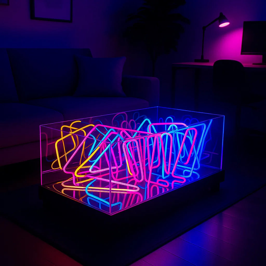 Infinity Neon Coffee Table – Artistic Glow for Modern Spaces