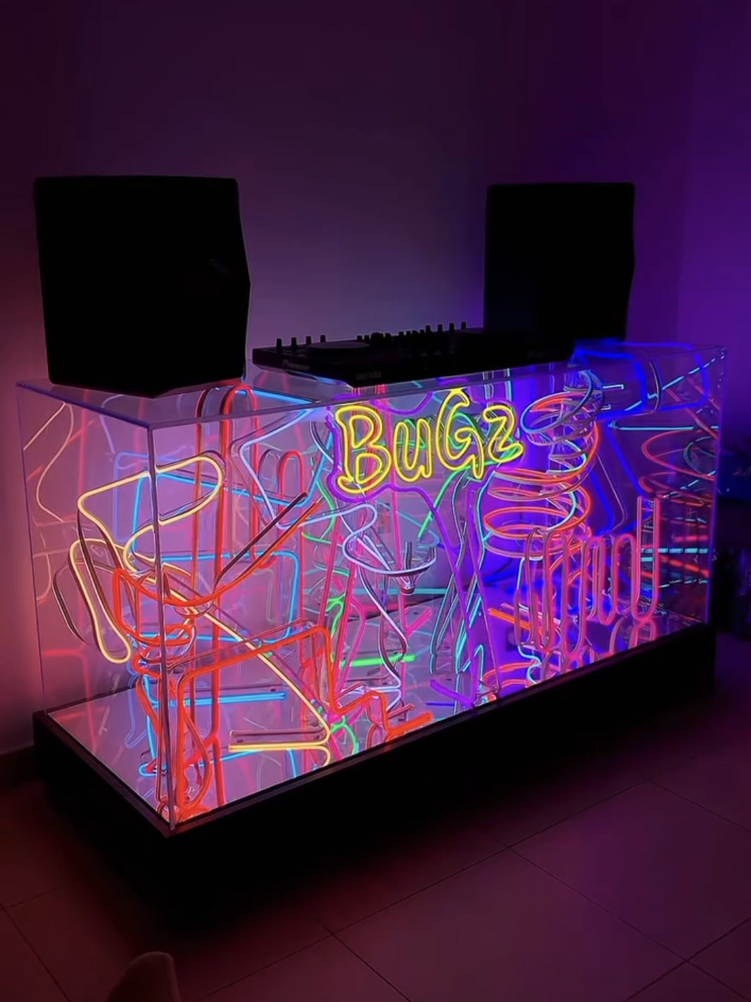 Infinity Neon DJ / Bar Table – The Ultimate Glow-Up for Your Setup