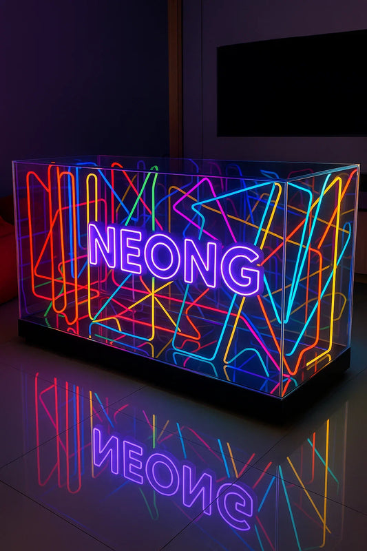 Infinity Neon DJ / Bar Table – The Ultimate Glow-Up for Your Setup